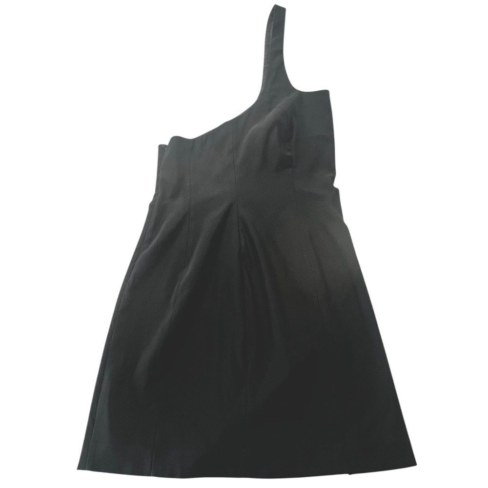 VTG Cache‎ Black One Shoulder Mini Dress 6 Elegant Asymmetrical Artsy Timeless